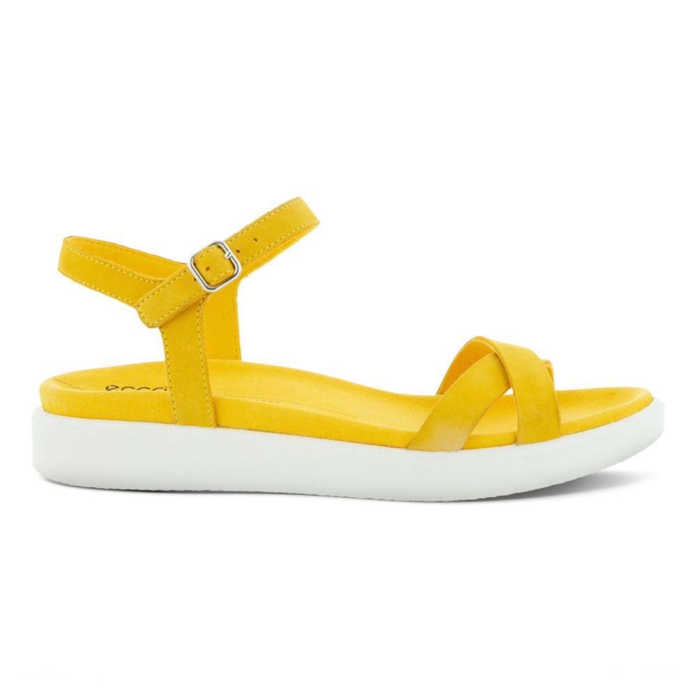 ECCO Womens Sandals Yellow - Yuma Crossover Staps - KDN-359016